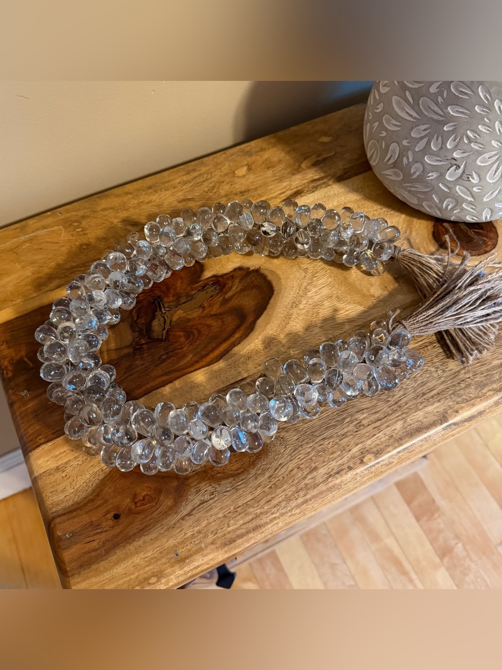 Pottery Barn Glass Marble Beaded Rope. Decorative Objects. - Picture 3 of 6